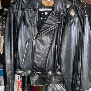 Harley-Davidson Black Leather Studded Jacket
